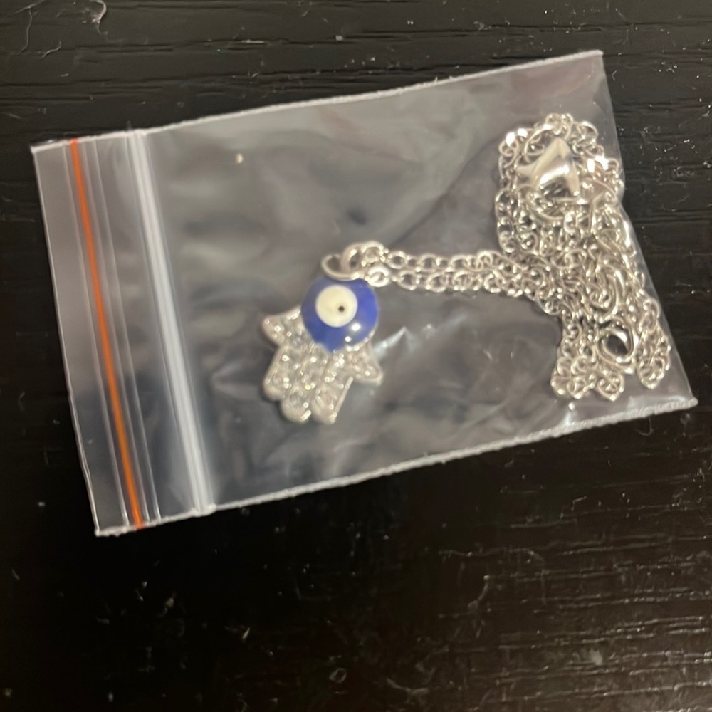 Evil eye hand necklace